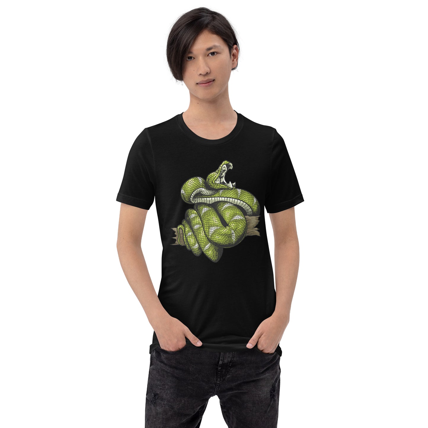 Emerald tree boa Unisex t-shirt