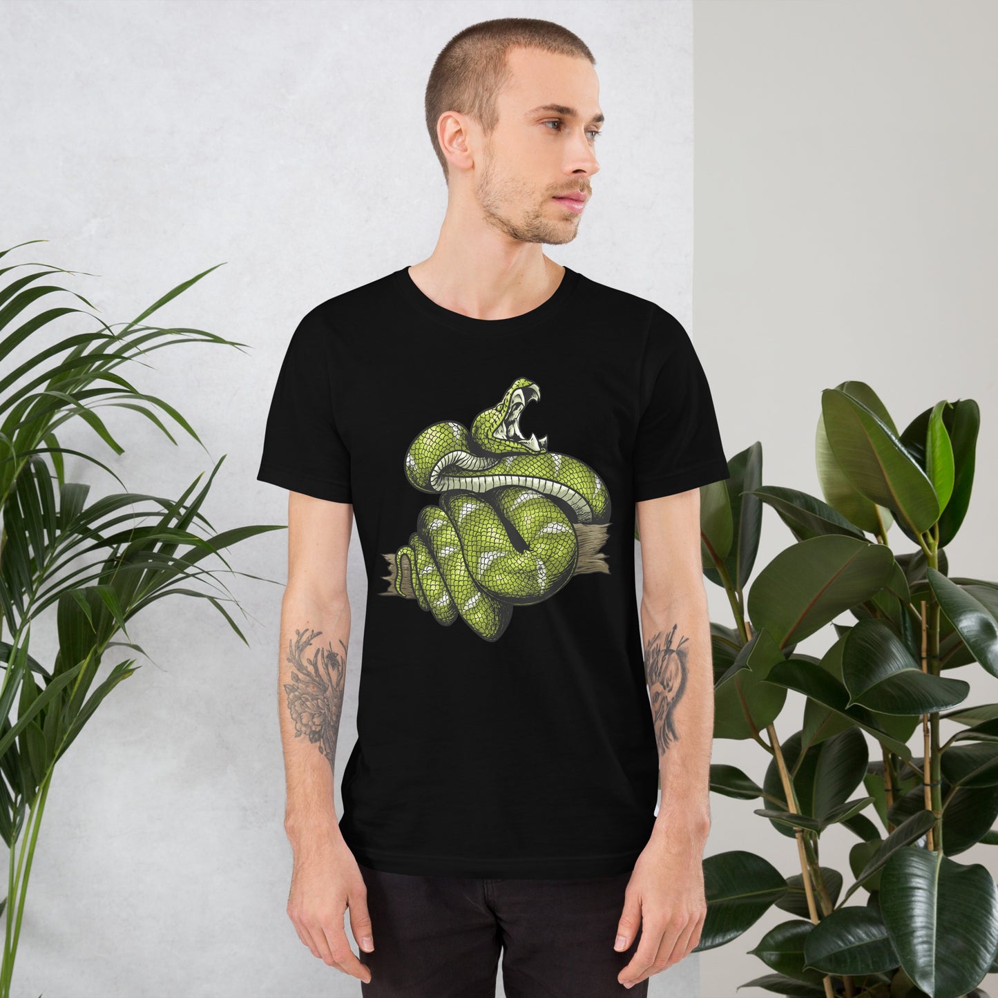 Emerald tree boa Unisex t-shirt