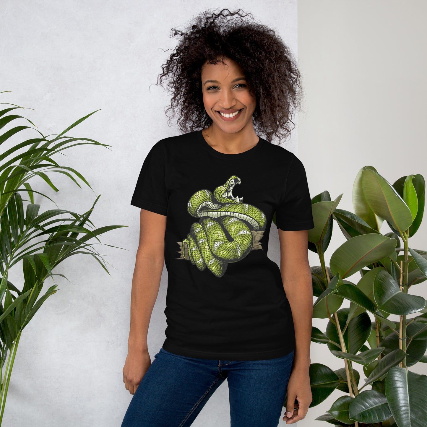 Emerald tree boa Unisex t-shirt