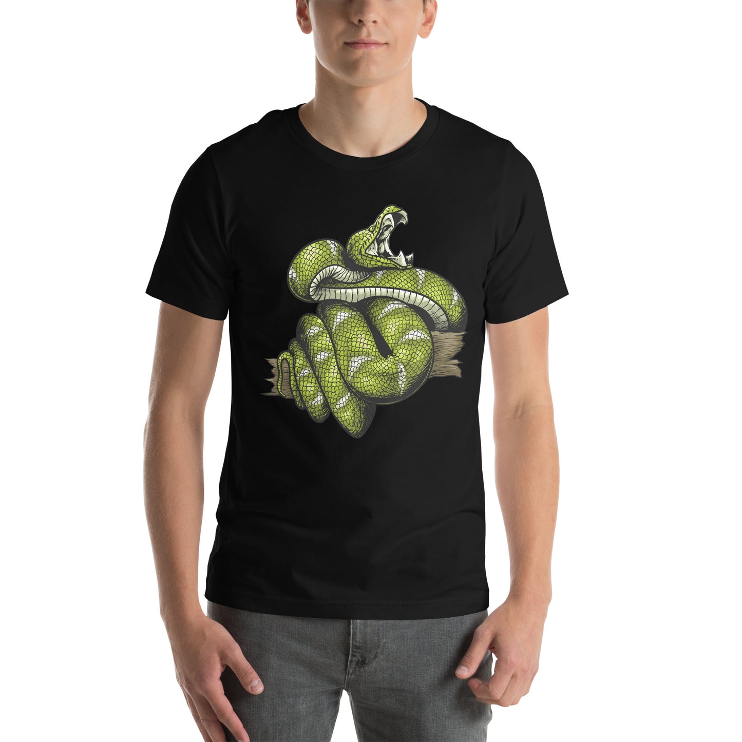 Emerald tree boa Unisex t-shirt