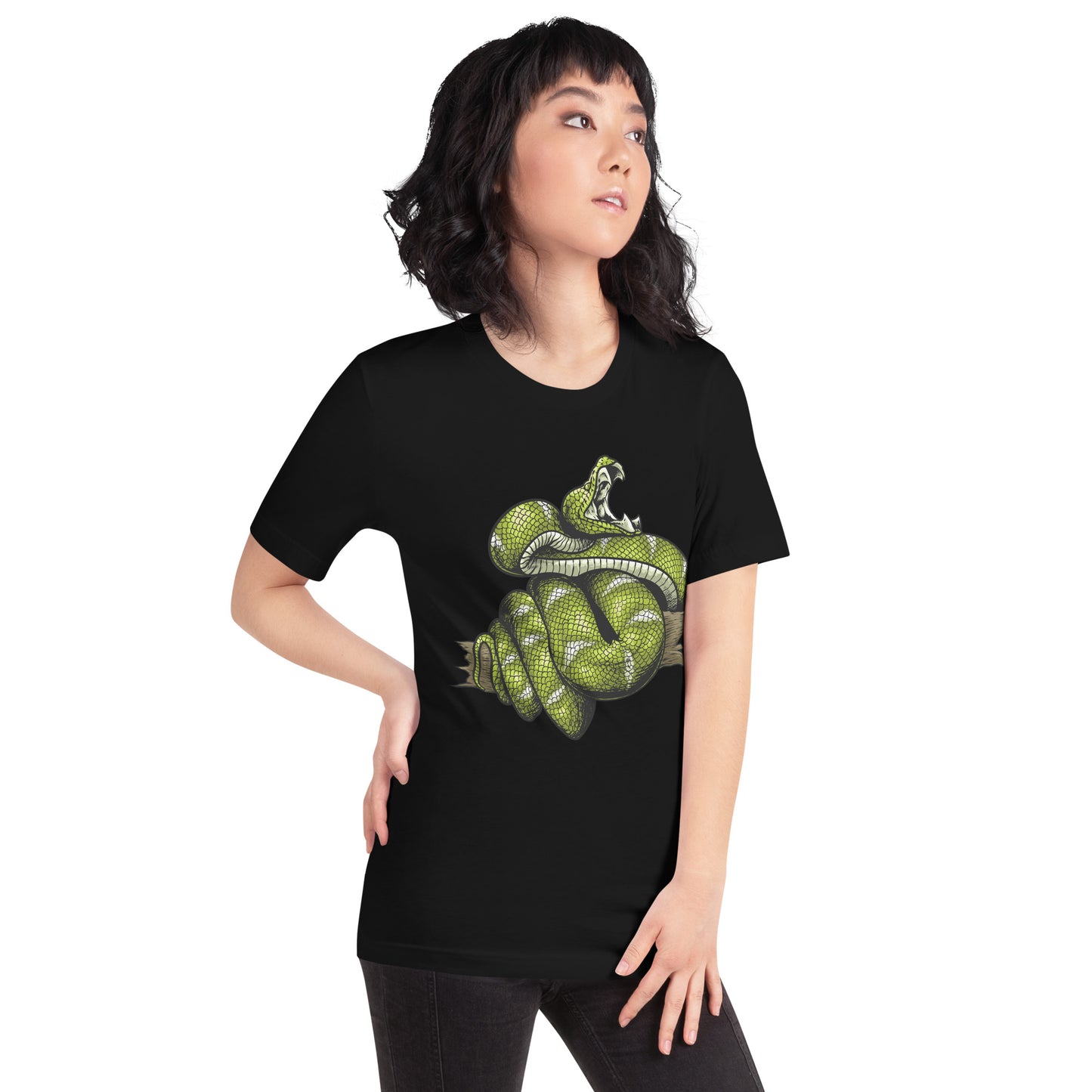 Emerald tree boa Unisex t-shirt